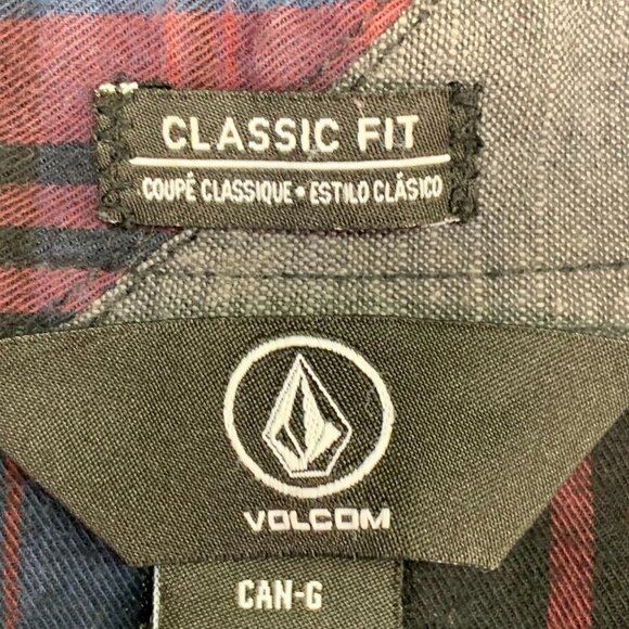 Volcom Men's Classic Fit Plaid Button Down Cotton Pocket Long Sleeve Shirt SZ L‎ - Picture 7 of 12